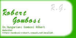 robert gombosi business card